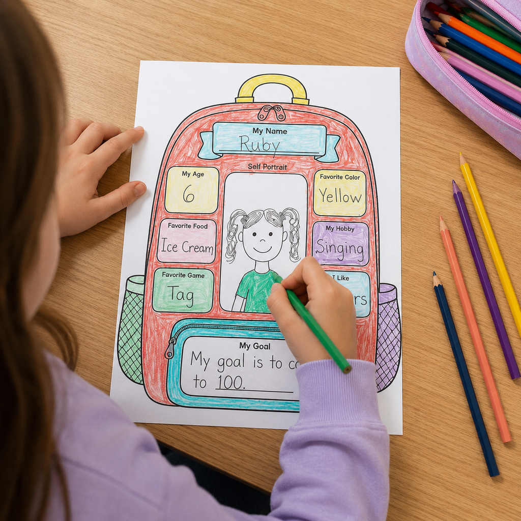 All About Me Backpack Printable | All About Me Activity | Bulletin Board Ideas | Back to School Activity | First Week of School