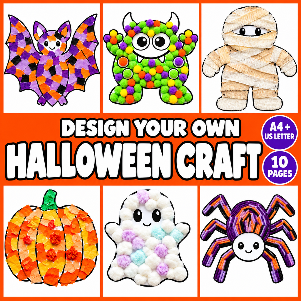 Halloween Craft Activities for Kids, Halloween Classroom Activity, Kids Halloween Party Craft, Trick or Treat Crafts, Halloween Printables