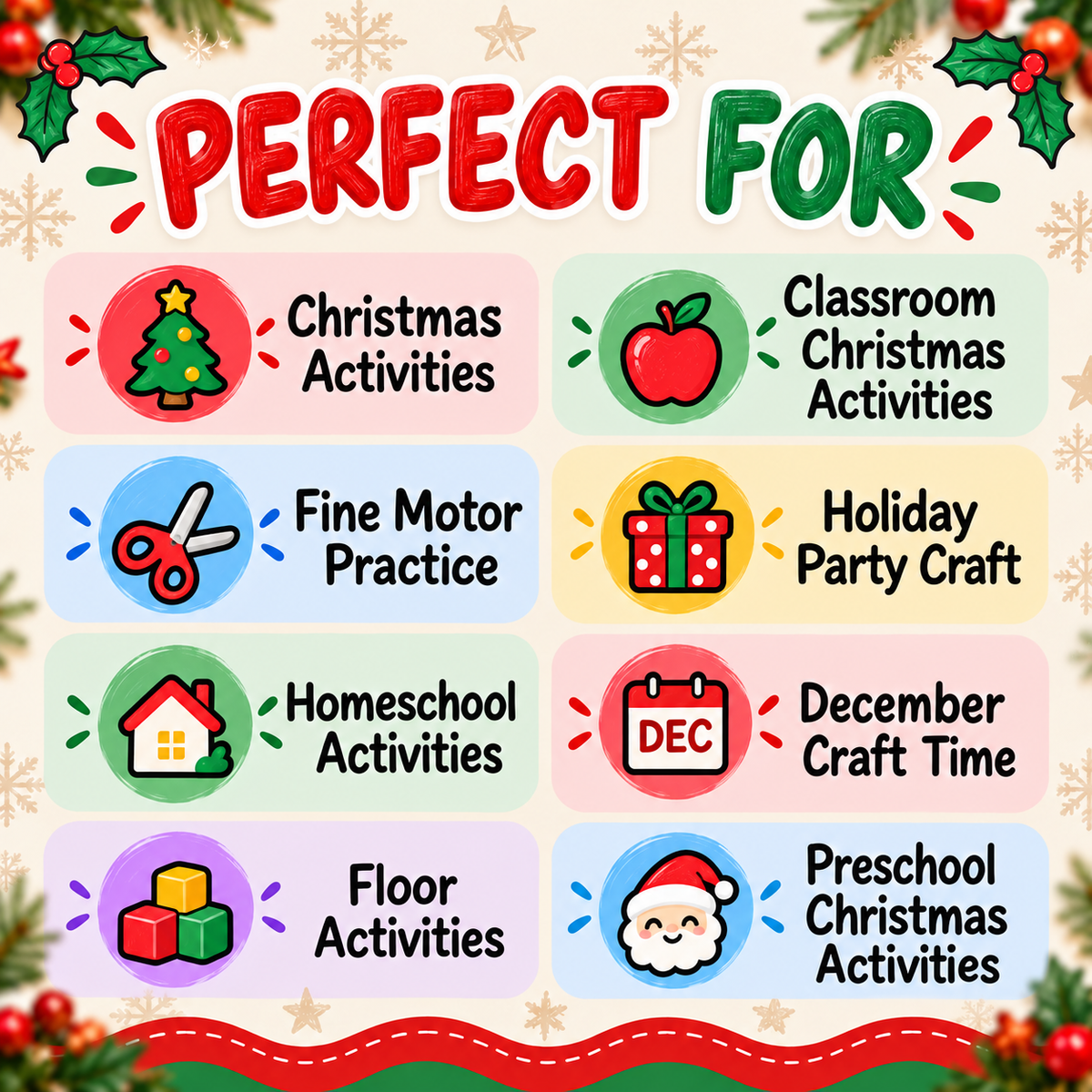 Christmas Crown Printable for Kids | Merry Christmas Coloring Crown, Christmas Headband Craft & Classroom Activity