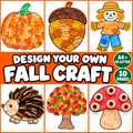 10 Fall Crafts for Kids, Fall Craft Printable, Fall Classroom Activity, Autumn Cut and Paste, Design Your Own Autumn Craft, Fall Activities