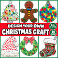10 Christmas Crafts for Kids, Christmas Craft Printable, Christmas Classroom Activity, Cut and Paste, Xmas Craft, Design Your Own Craft