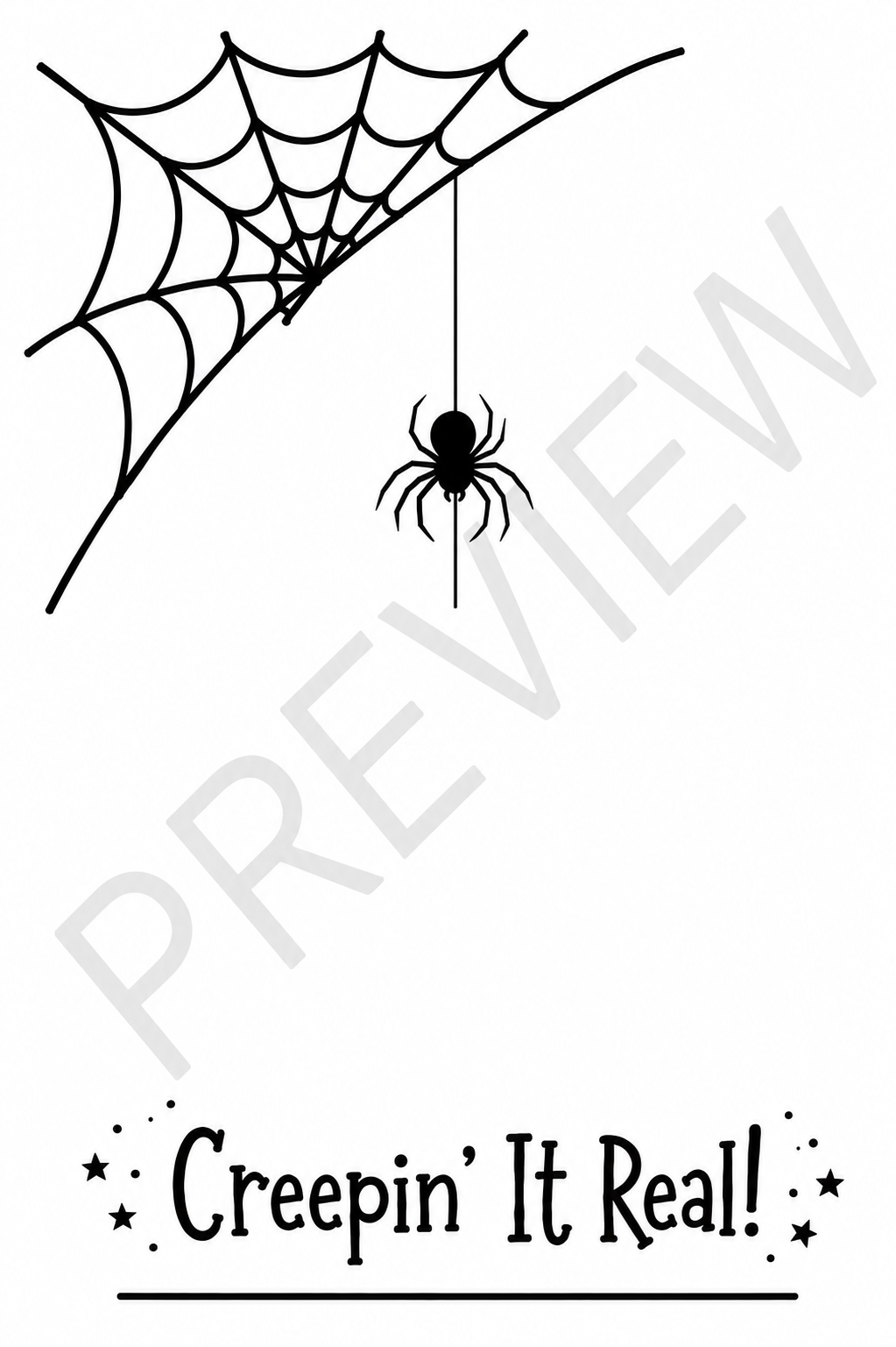 Creepin’ It Real Halloween Coloring Page Printable