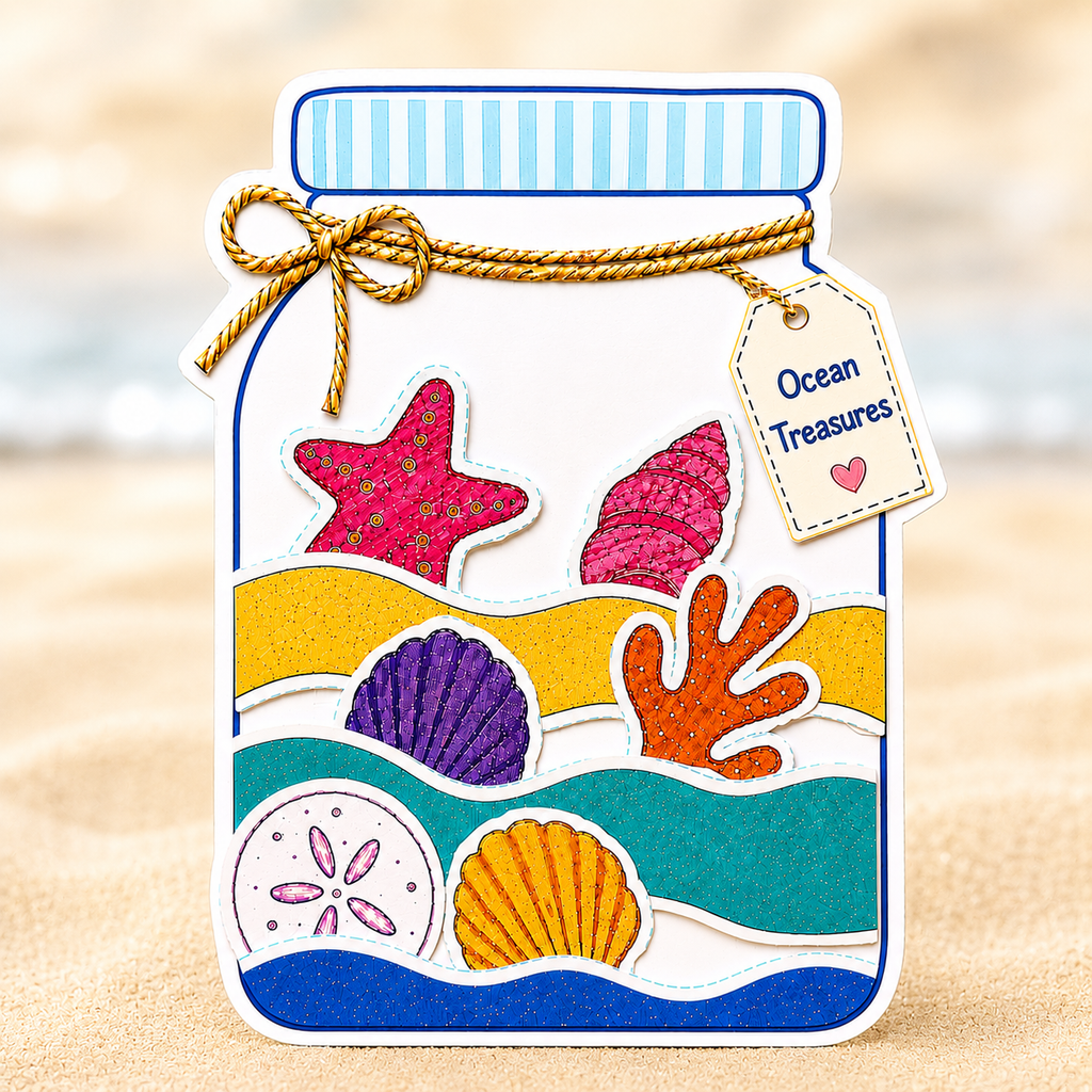 Ocean Treasures Jar Craft Printable | Under the Sea Kids Activity | Summer Craft Template