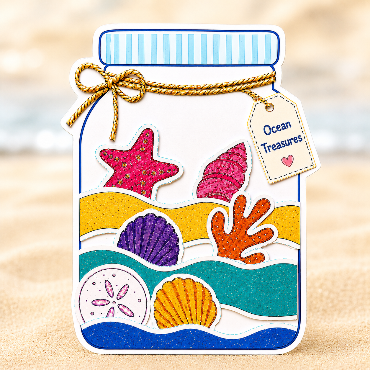Ocean Treasures Jar Craft Printable | Under the Sea Kids Activity | Summer Craft Template