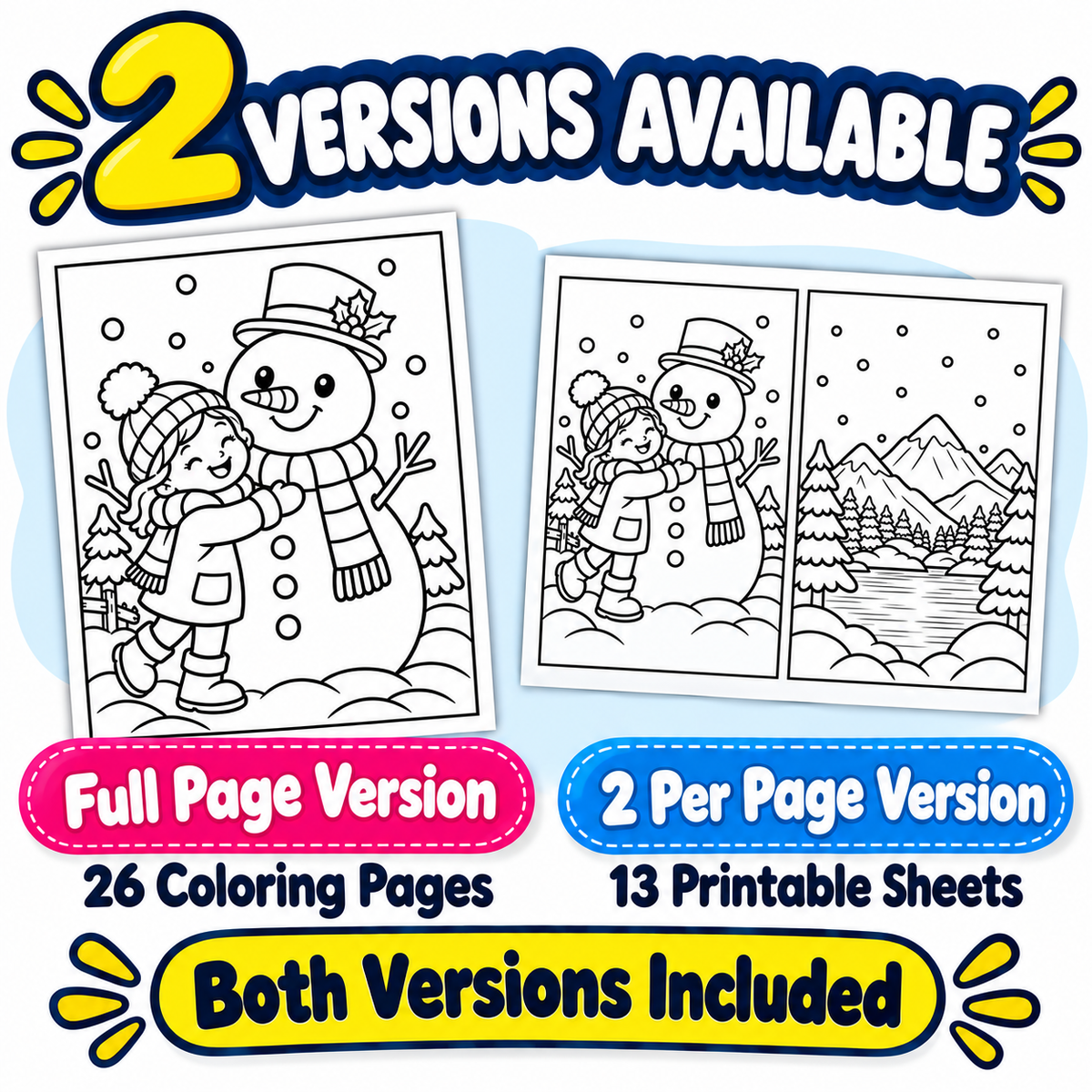 Winter Coloring Pages for Kids, Winter Colouring Sheets, Winter Activities, Winter Classroom Printable, Kids Coloring Activity