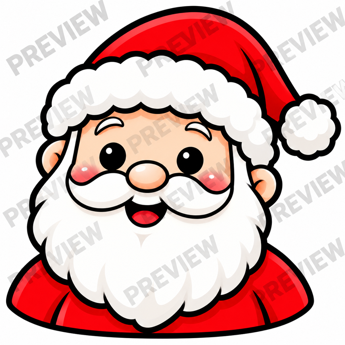 Santa Cotton Ball Beard Craft Printable for Kids, Christmas Santa Face Activity, Preschool Fine Motor Craft, Christmas Classroom Printable