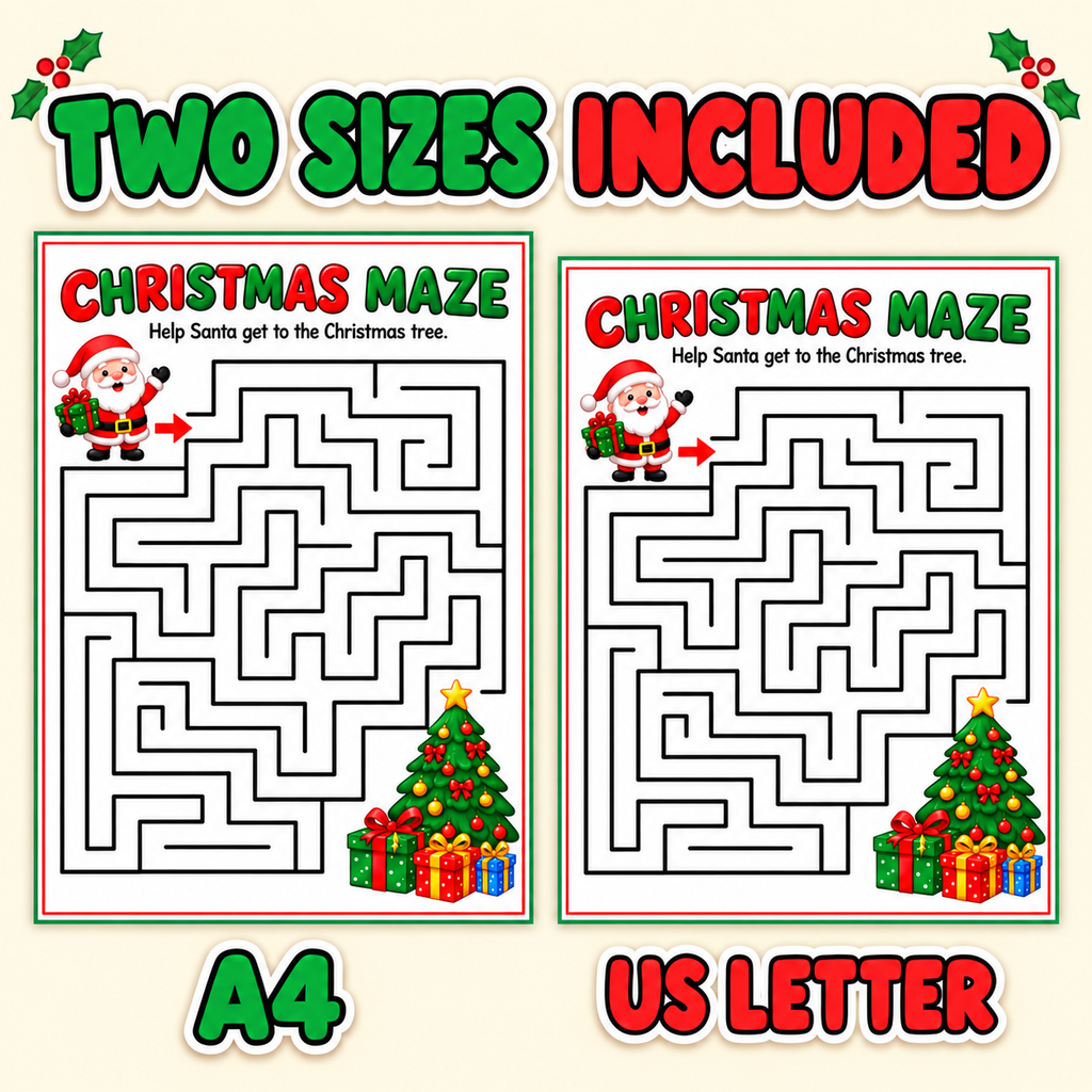 Christmas Activity Pack for Kids, 15 Printable Christmas Games, Classroom Party Activities, Kids Christmas Party Games, XMAS Activities