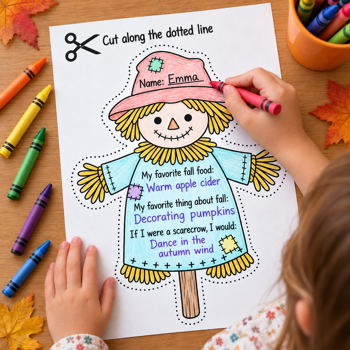 Fall Bulletin Board Activity | Fall Writing Activity | Fall Craft Printable | Autumn Classroom Decor | Kids Autumn Activity