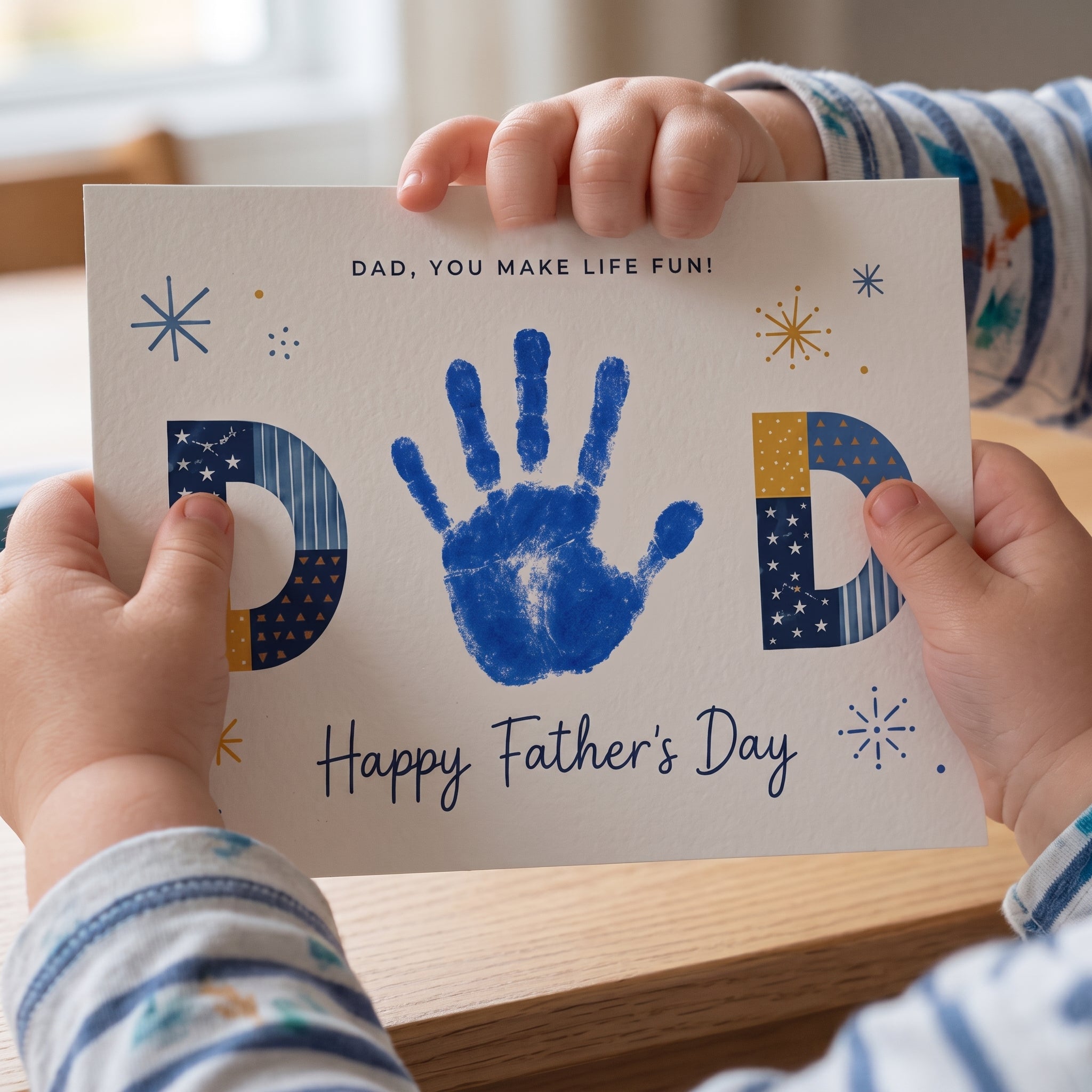 Father’s Day Handprint Craft Printable | Dad You Make Life Fun! | Kids Keepsake Gift