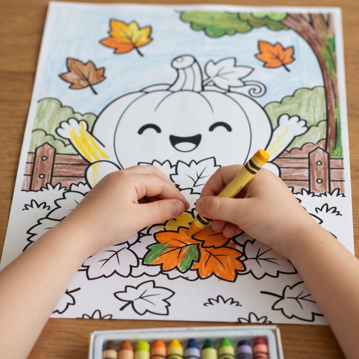 Pumpkin Coloring Pages for Kids, 20 Fall & Halloween Coloring Sheets, Cute Autumn Pumpkin Coloring Book, Preschool Harvest Activity