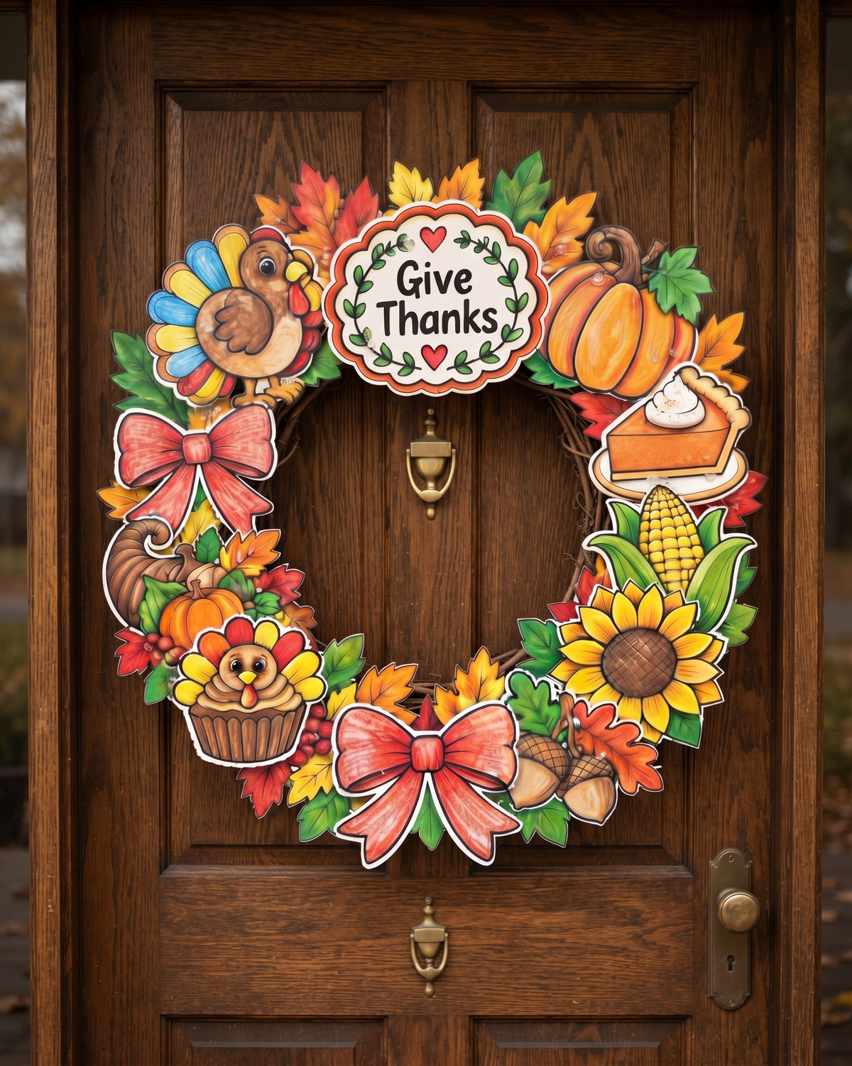 Thanksgiving Wreath Craft for Kids, Build a Thanksgiving Wreath, Fall Cut and Paste Craft, Thanksgiving Classroom Activity, Printable Wreath Craft