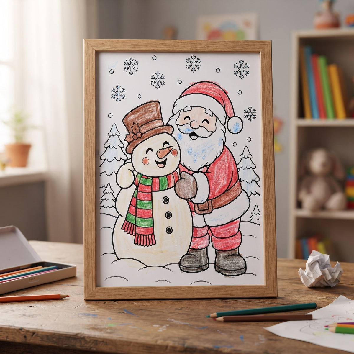 Santa Coloring Pages for Kids, 20 Printable Christmas Colouring Sheets, Santa Claus Coloring Book, Preschool Kindergarten Holiday Activity