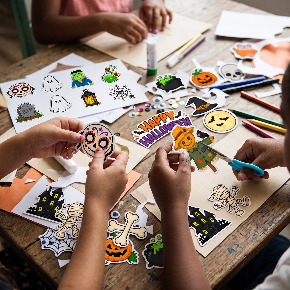 Halloween Cutouts Printable for Kids | 30+ Halloween Craft Cutouts for Classroom, Bulletin Board & Party Decor