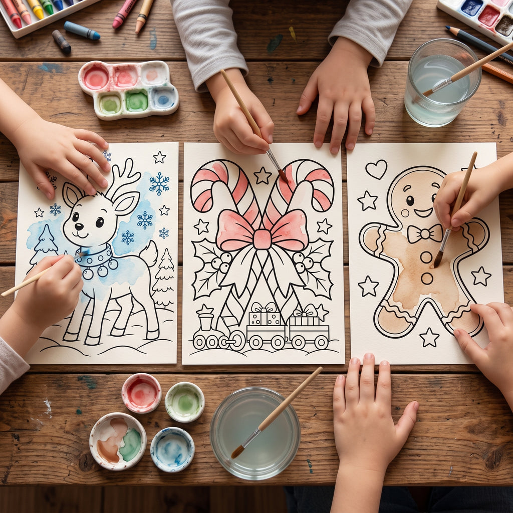 Christmas Coloring Pages for Kids | 26 Printable Christmas Coloring Sheets | A4 & US Letter PDF