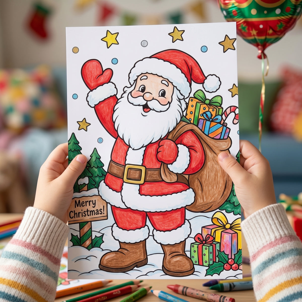 Christmas Coloring Pages for Kids | 26 Printable Christmas Coloring Sheets | A4 & US Letter PDF