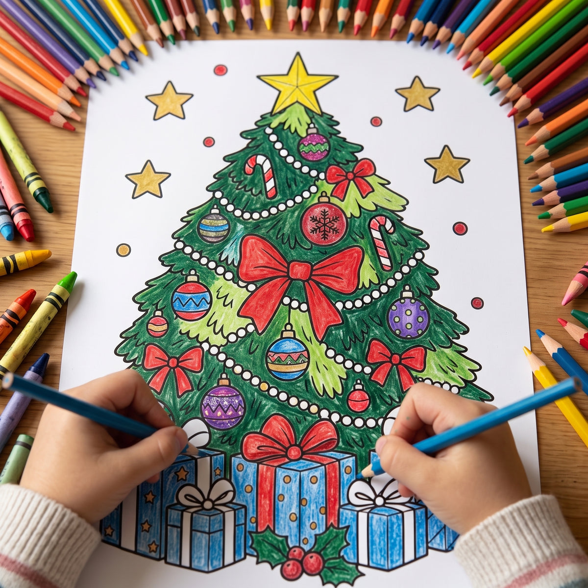 Christmas Coloring Pages for Kids | 26 Printable Christmas Coloring Sheets | A4 & US Letter PDF