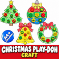 Christmas Craft for Kids, Christmas Tree Wreath Bauble Bell Activity, Kids Christmas Party, Xmas Classroom Activity, Playdough Craft