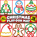 Christmas Playdough Mats Printable, Christmas Activities for Kids, Play Dough Mats, Christmas Sensory Activity, Fine Motor Activity