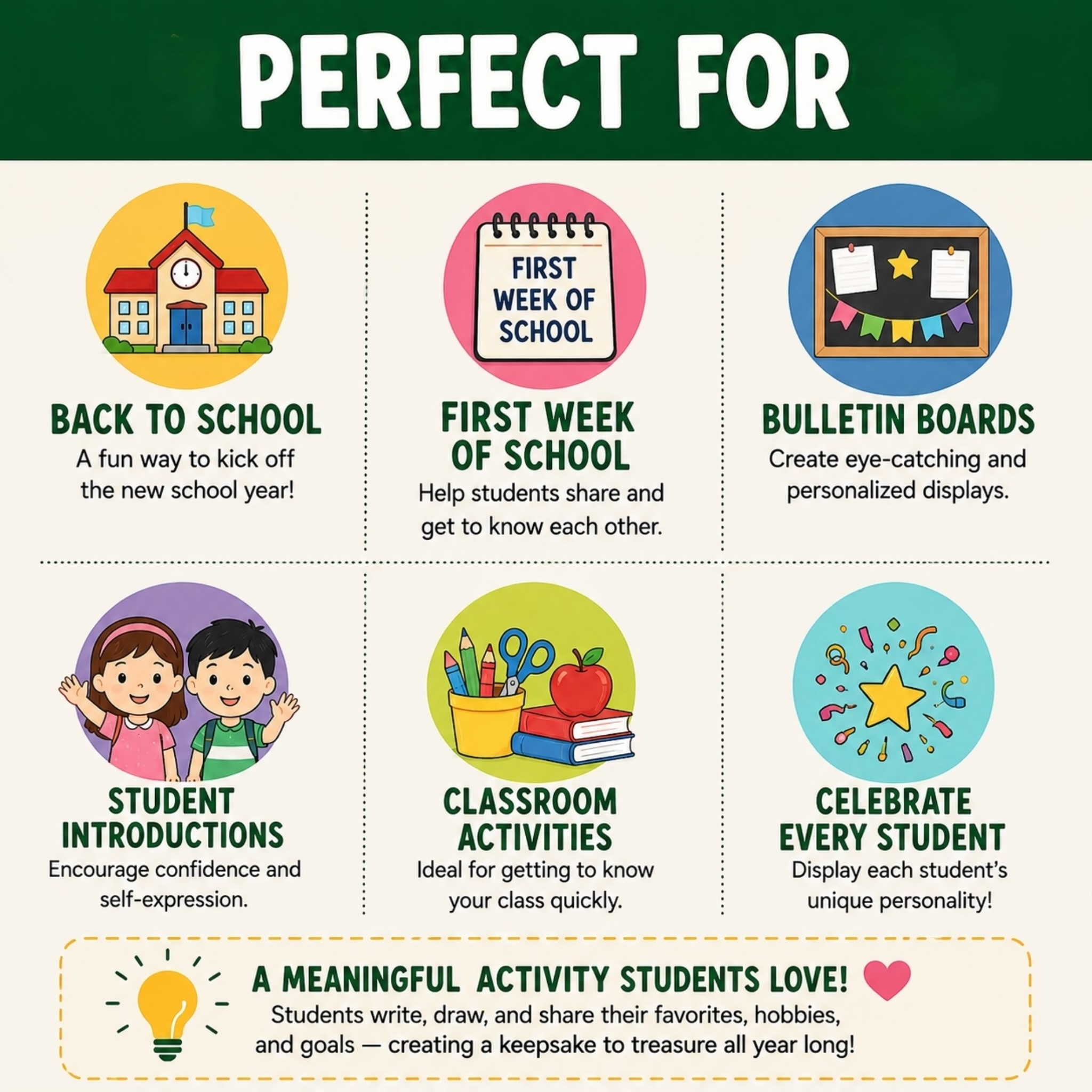 All About Me Backpack Printable | All About Me Activity | Bulletin Board Ideas | Back to School Activity | First Week of School