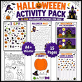Halloween Activity Pack for Kids, Halloween Party Games, 15 Printable Worksheets and Games, I Spy, Maze, Word Search, Coloring, Craft PDF