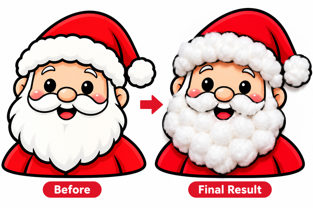 Santa Cotton Ball Beard Craft Printable for Kids, Christmas Santa Face Activity, Preschool Fine Motor Craft, Christmas Classroom Printable