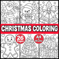 Christmas Coloring Pages for Kids | 26 Printable Christmas Coloring Sheets | A4 & US Letter PDF