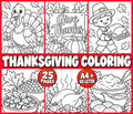 Thanksgiving Coloring Pages for Kids, 25 Printable Thanksgiving Colouring Sheets, Fall Harvest Activity, Turkey Pumpkin Coloring Book