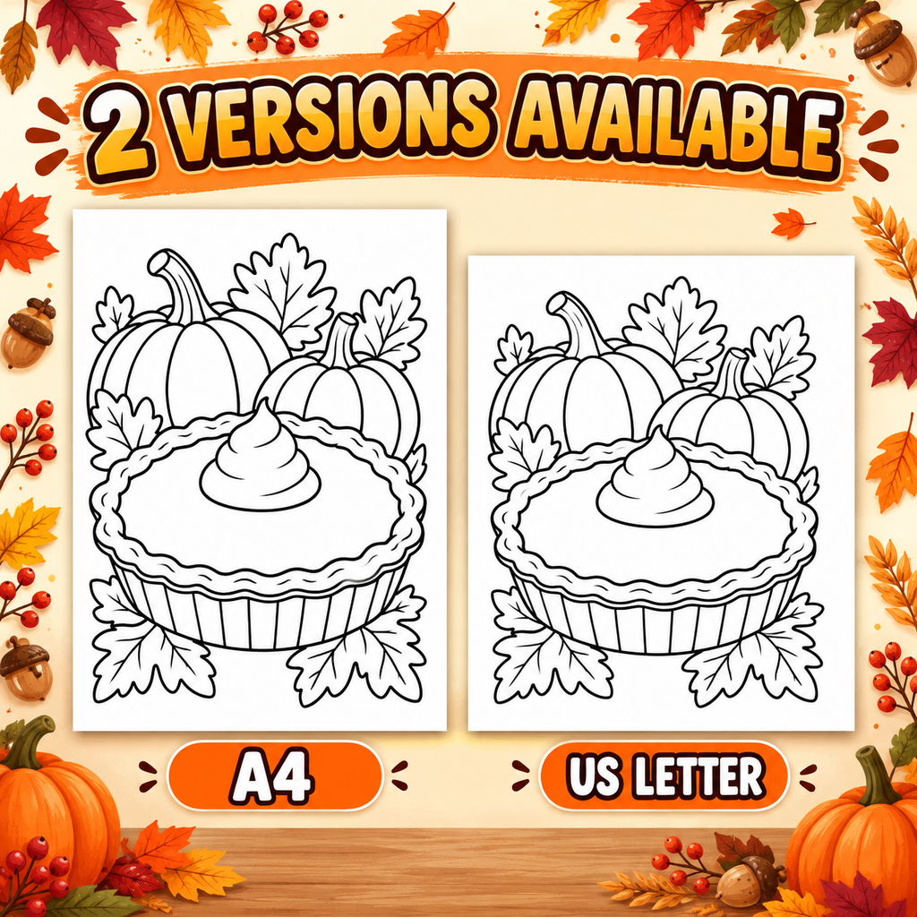 Thanksgiving Coloring Pages for Kids, 25 Printable Thanksgiving Colouring Sheets, Fall Harvest Activity, Turkey Pumpkin Coloring Book