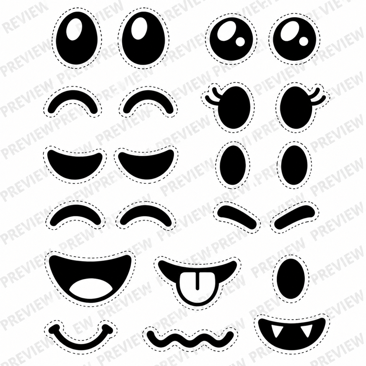 Monster Face Craft Printable for Kids, Build a Monster Cut and Paste Activity, Halloween Preschool Fine Motor Craft