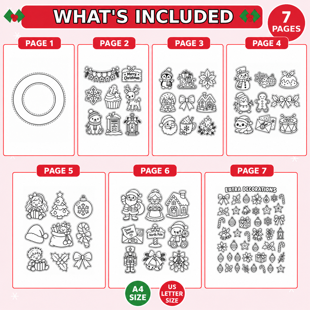 Christmas Wreath Craft for Kids, Printable Cut and Paste Activity, Christmas Coloring Cutouts, Preschool Classroom Xmas Craft     Christmas_Wreath_Craft_A4_Updat…