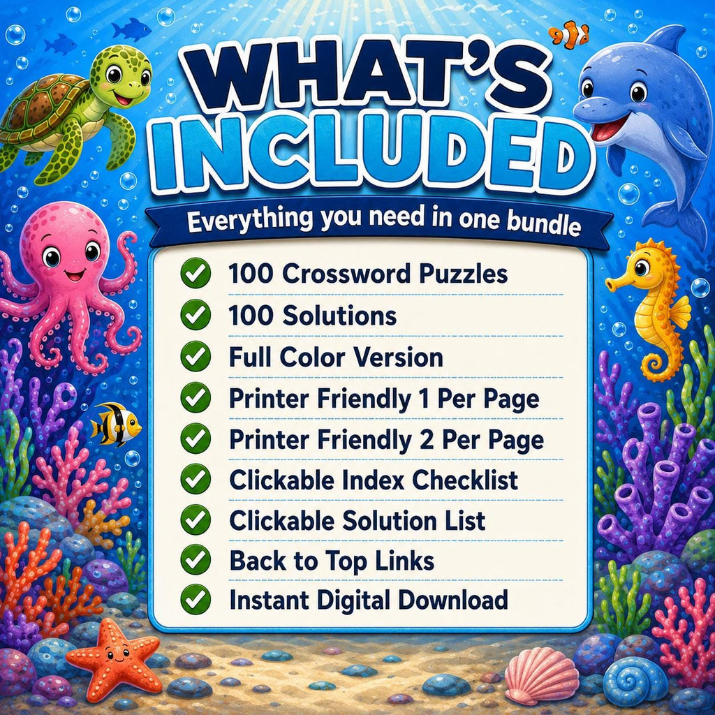 100 Printable Crossword Puzzles With Answers (PDF)