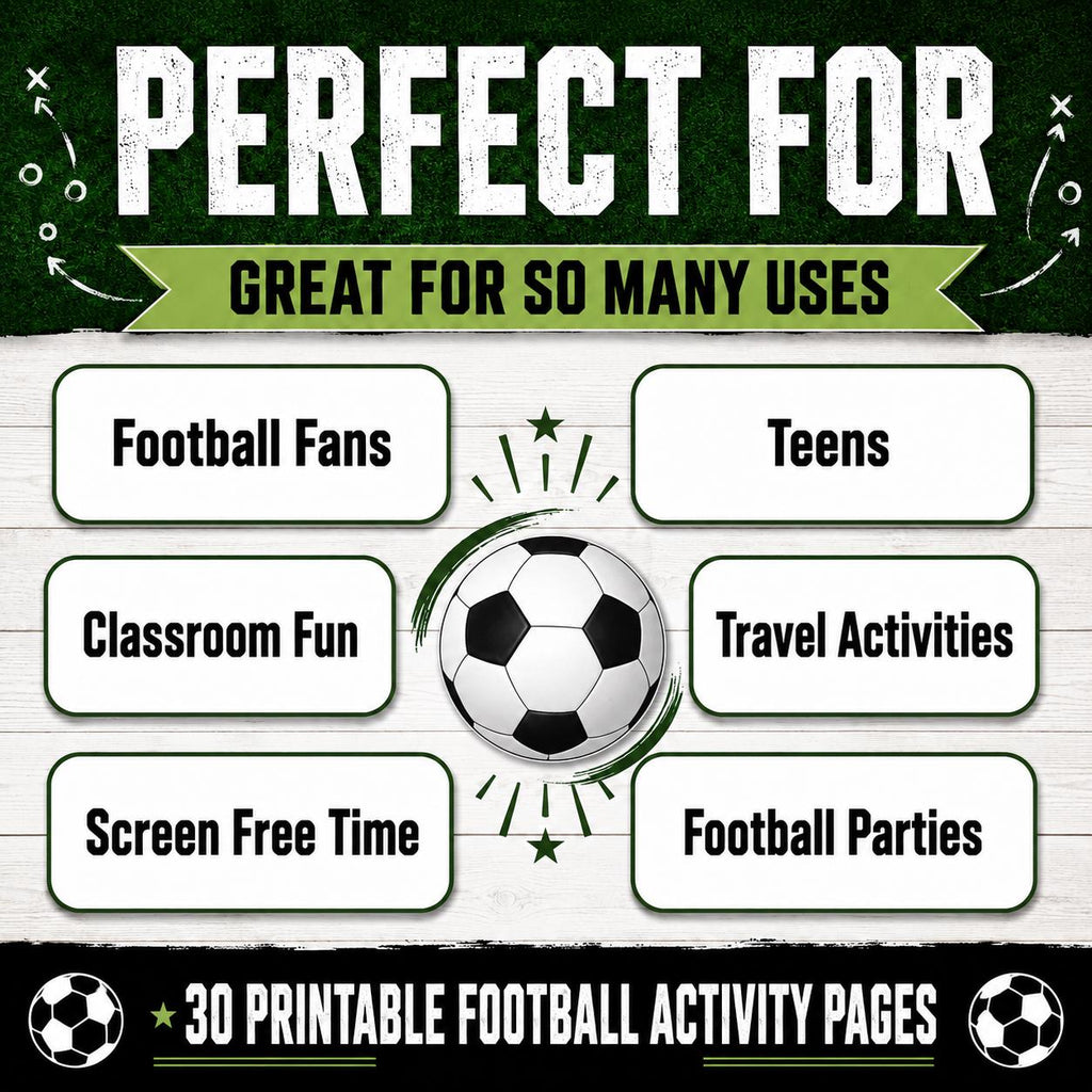 30 Printable Soccer Activities, Soccer Party Games, Football Activity Pack, Soccer Birthday Party Games, Mazes, Word Search, Printable PDF