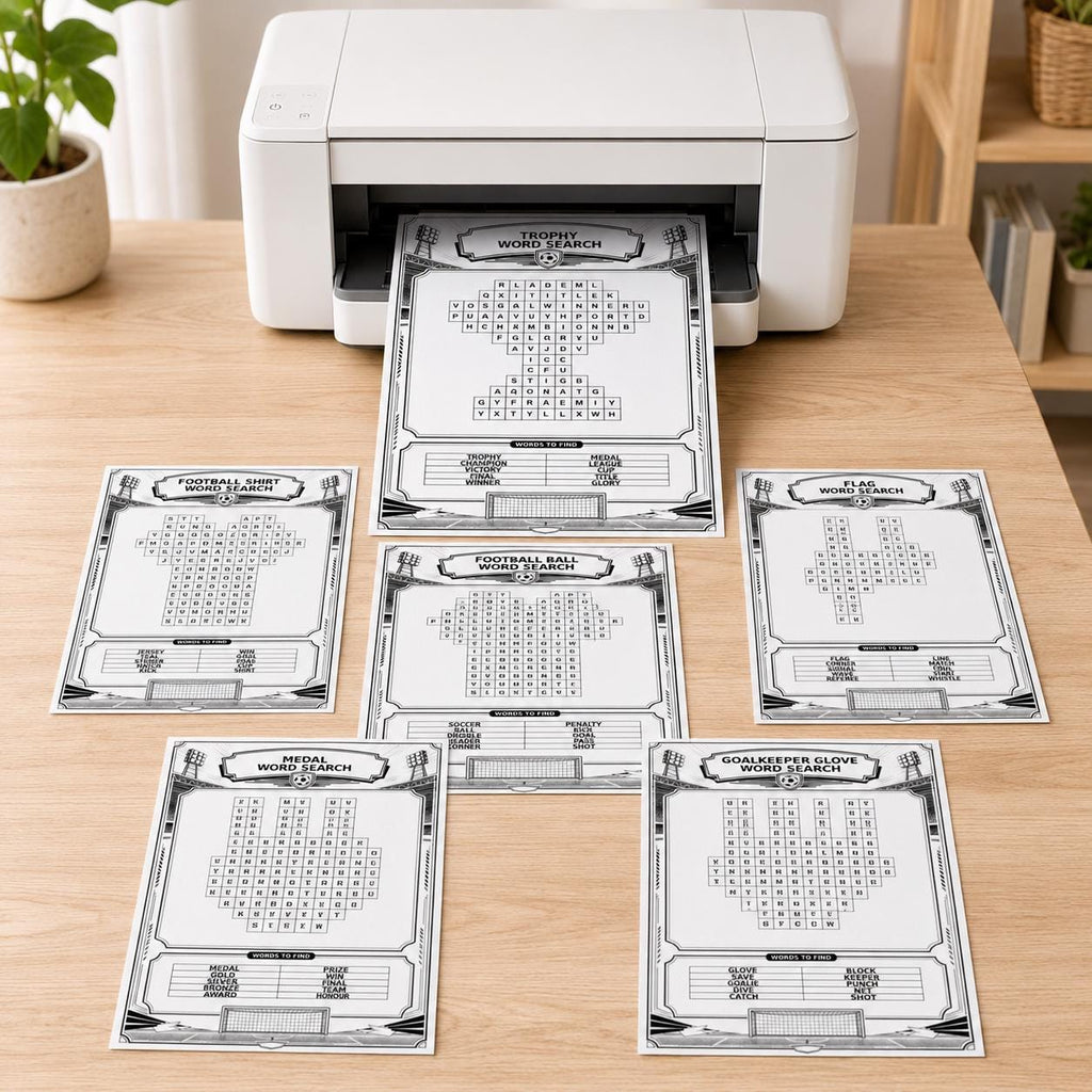 Football Word Search Printable, 20 Soccer Word Search Pages, Football Puzzle Game, Soccer Party Activity, Printable Wordsearch PDF