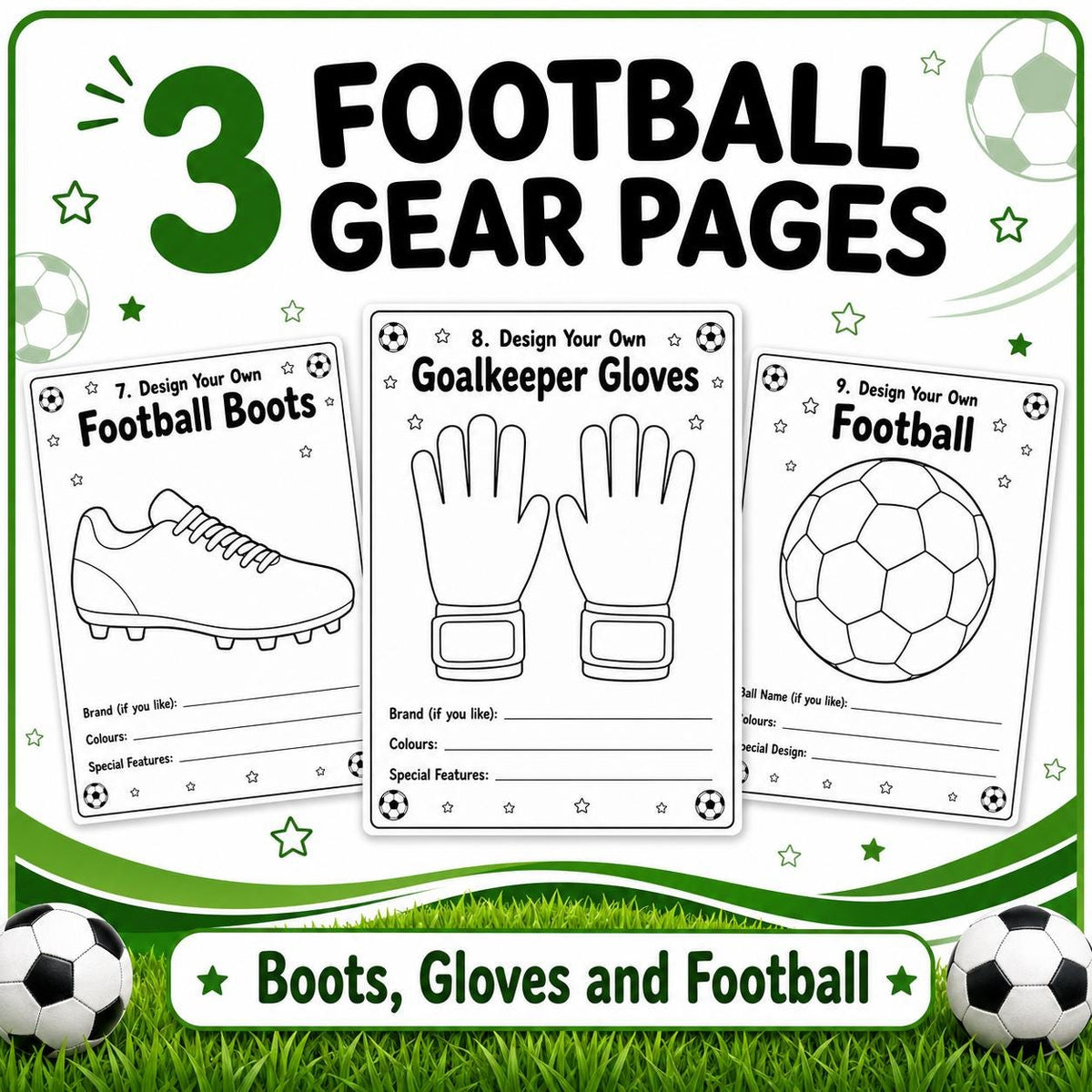 Design Your Own Football Kit, Soccer Shirt Design Activity, Football Printable for Kids, Soccer Birthday Party Activity