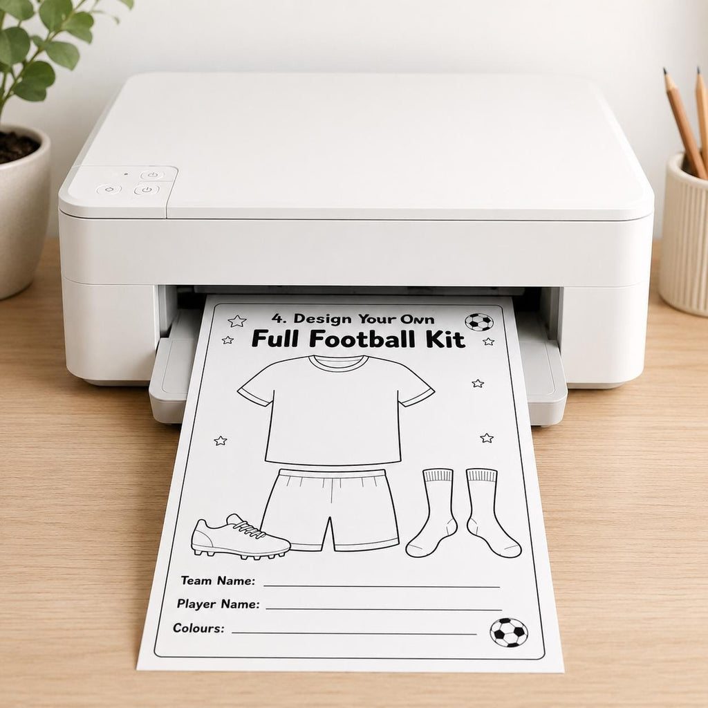 Design Your Own Football Kit, Soccer Shirt Design Activity, Football Printable for Kids, Soccer Birthday Party Activity