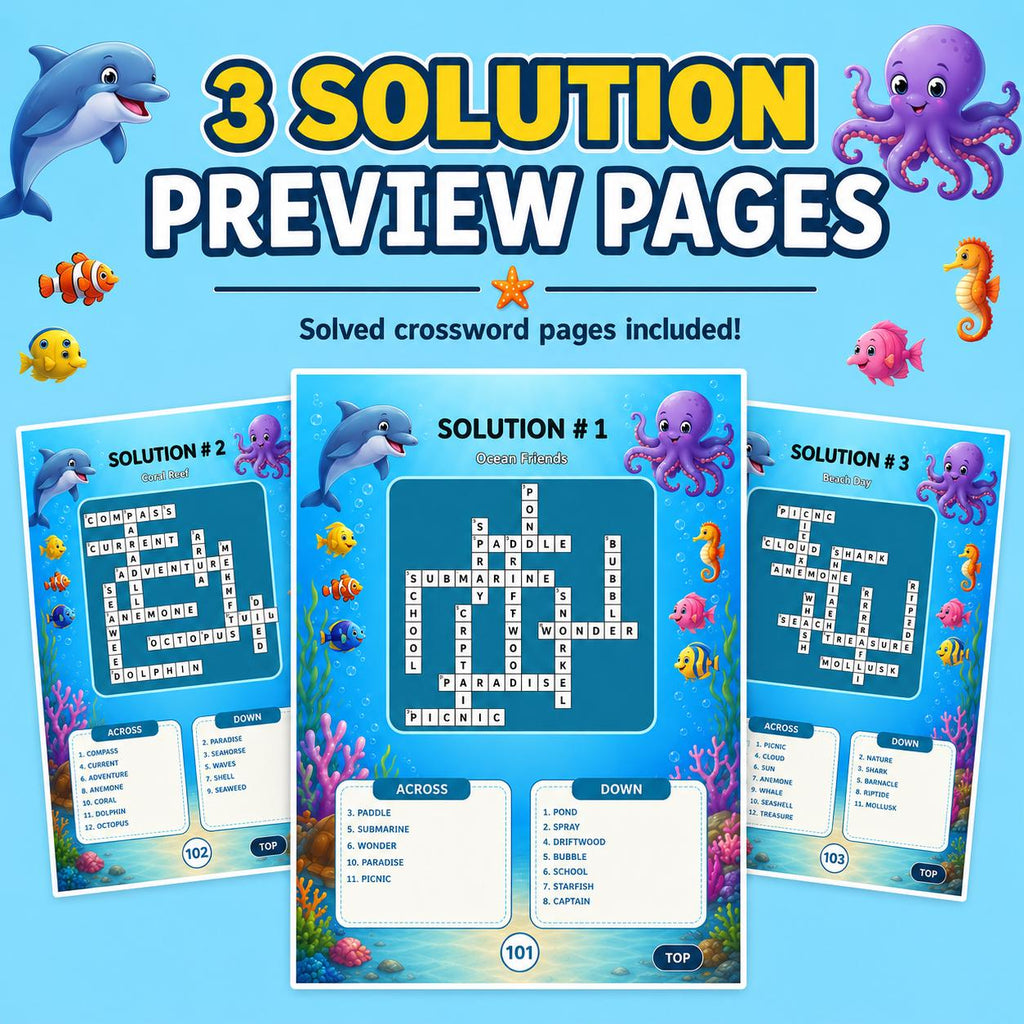100 Printable Crossword Puzzles With Answers (PDF)