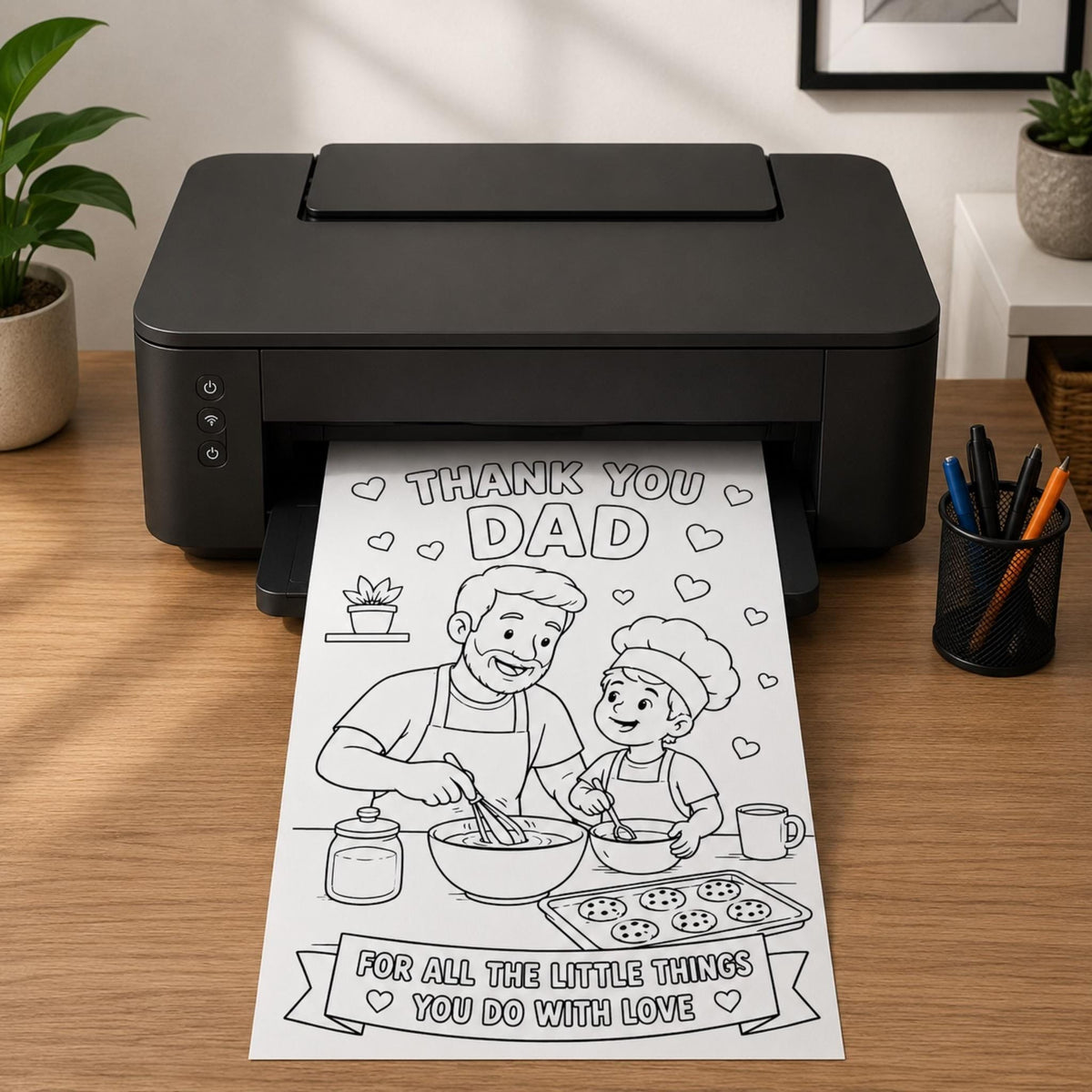 Father Coloring Book Printable, Dad Coloring Pages for Kids, Gift for Dad from Child, Daddy Coloring Sheets, Printable PDF