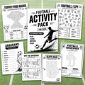 Football Activity Pack, Printable Soccer Activity Pages, Football Puzzles, Football Word Search, Maze, Crossword, Puzzle