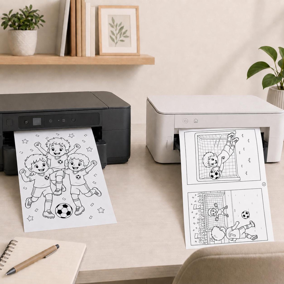 Football Coloring Pages | Soccer Activity for Kids | Sports Coloring Sheets Printable PDF | Instant Download