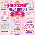 Princess Party Mega Bundle Printable, Princess Birthday Decorations, Food Labels, Favor Tags, Cards, Activities, 130+ Di