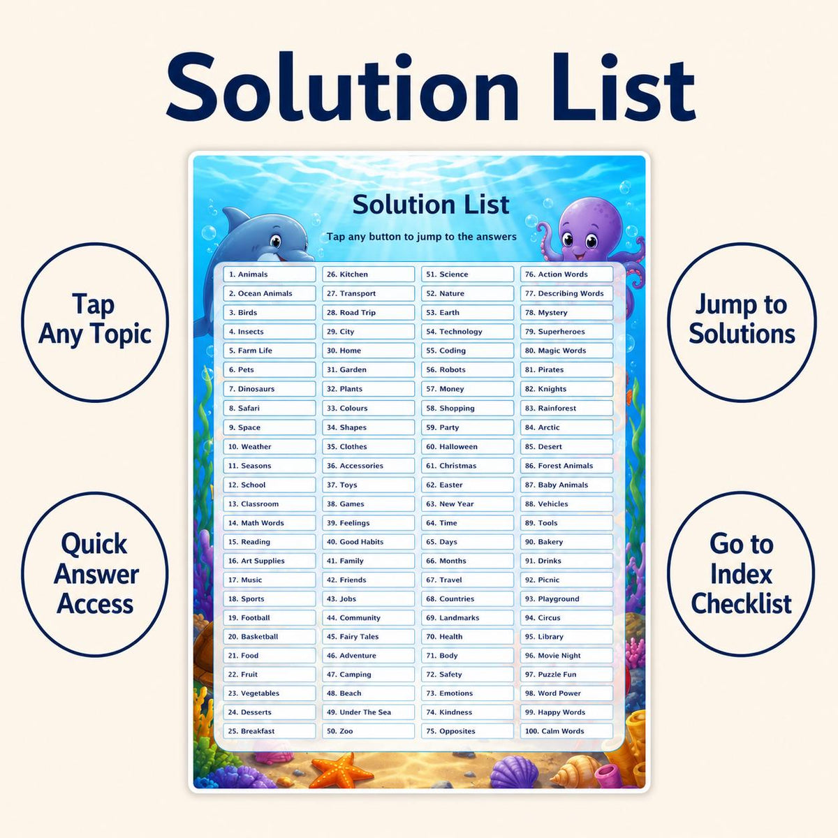 100 Word Scramble Puzzles Printable PDF, Anagram Puzzles, Word Puzzle Book, Printable Activity Book with Solutions, Instant Download
