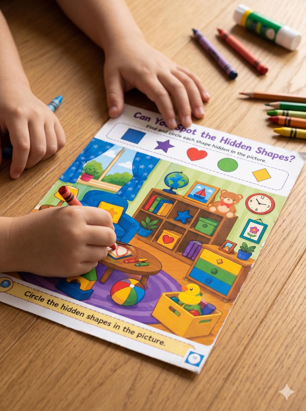 Shapes Workbook for Kids, Summer Printable PDF, 110 Page Preschool Kindergarten Activity Bundle