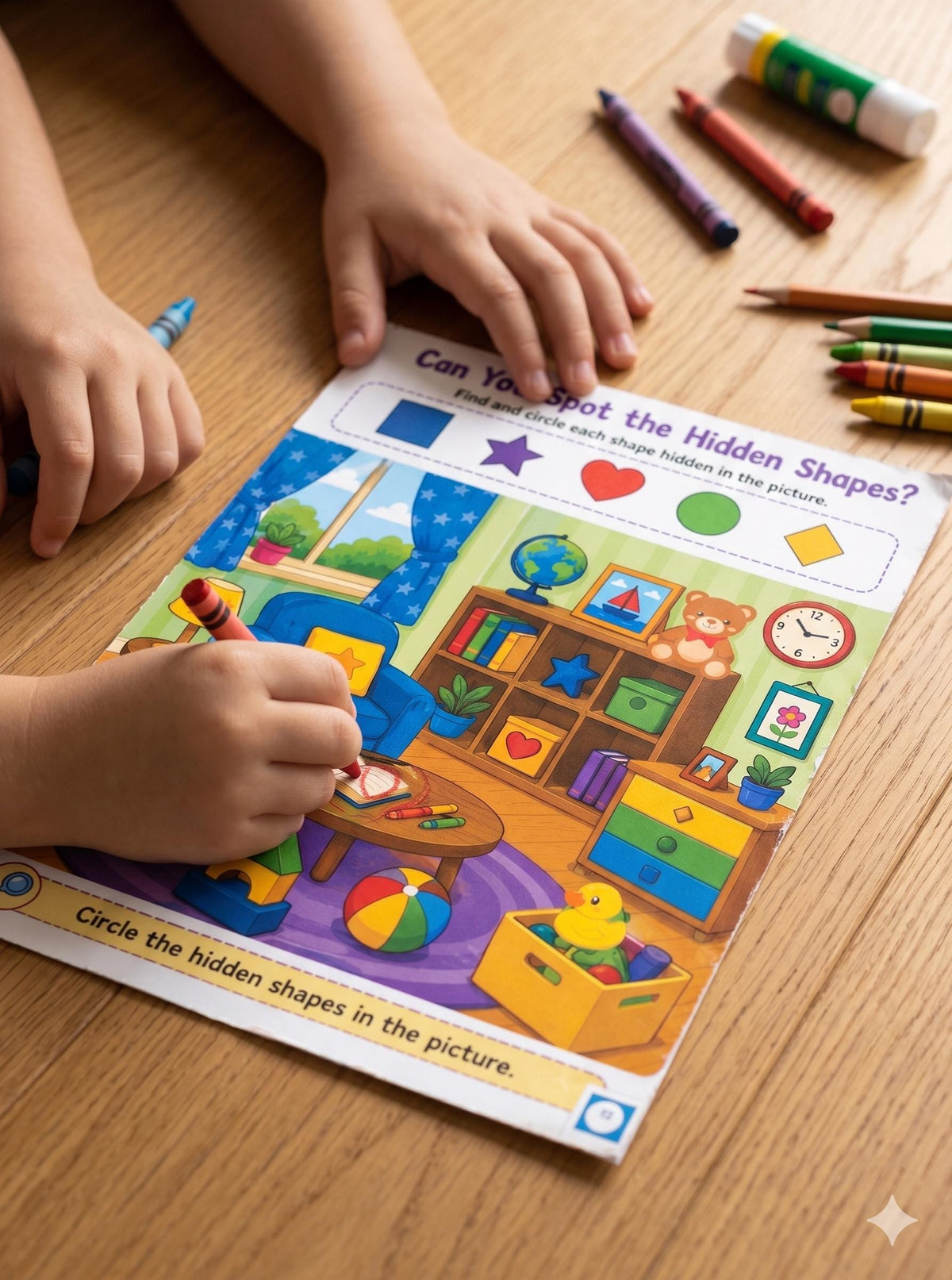 Shapes Workbook for Kids, Summer Printable PDF, 110 Page Preschool Kindergarten Activity Bundle