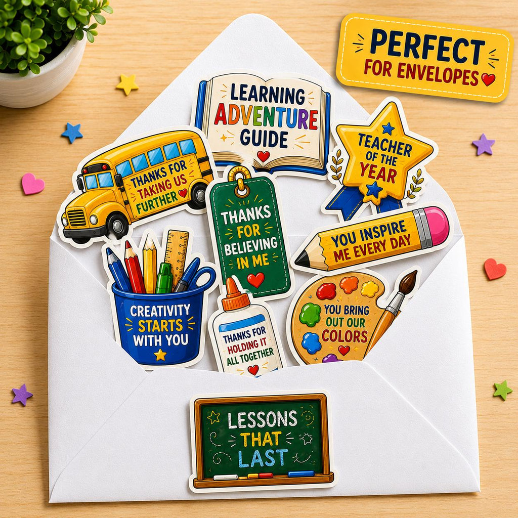 Teacher Cutouts Printable, Thank You Gift for Teacher, Teacher Card Making Craft, Teachers Day Gift, End of Year Teacher Gift, A4 PDF