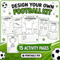 Design Your Own Football Kit, Soccer Shirt Design Activity, Football Printable for Kids, Soccer Birthday Party Activity
