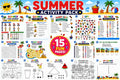 Summer Activity Pack Printable, 15 Kids Summer Worksheets, Summer Coloring Pages, Word Search, I Spy, Cut and Paste, Maz