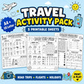 Holiday Travel Activity Pack Printable, Kids Road Trip Games, Airport & Plane Activities, Flight Activities, Puzzle Shee