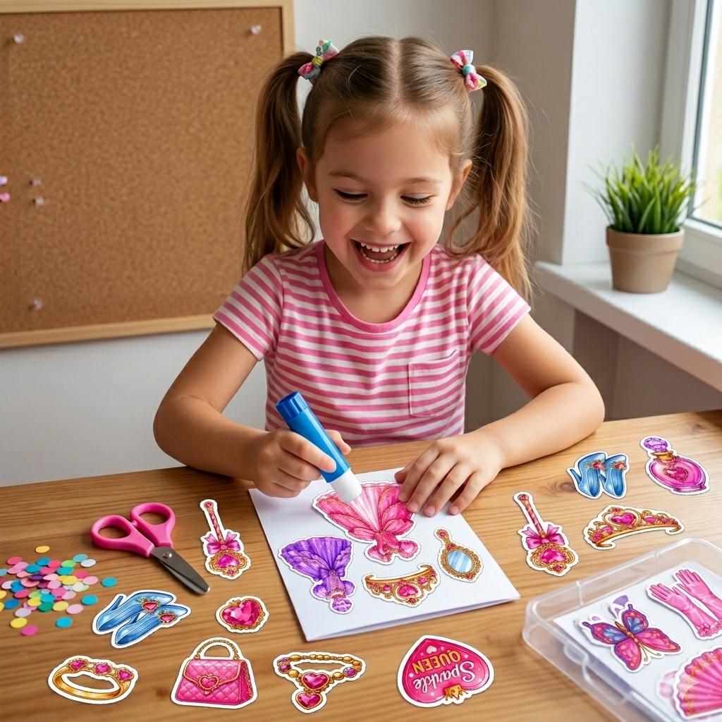 Princess Cutouts Printable, Princess Theme Party Craft, Kids Cut and Paste Activity, Princess Birthday Party Favor, Printable Princess Craft