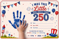America 250 Handprint Keepsake Printable, 4th of July 2026 Baby Toddler Craft, I Was This Little USA 250