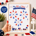 4th of July Fingerprint Craft for Kids, Firework Keepsake Printable, Fourth of July Independence Day Activity, Patriotic